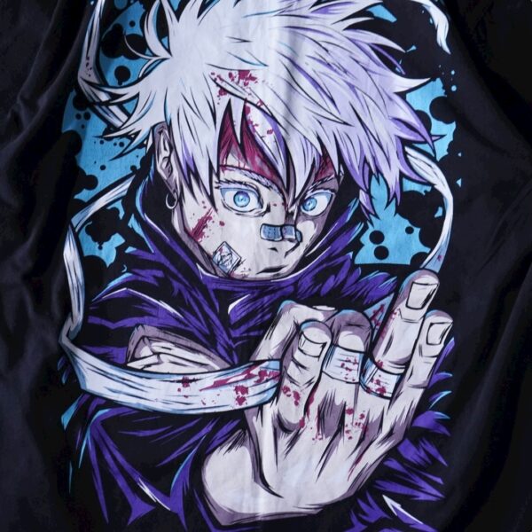 "リャンメンデカプリ五条悟" double side print tee