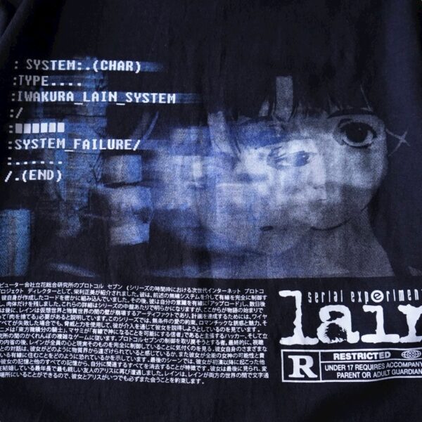 "アニメ版lainの極上リャンメン / serial experiments lain" double side print tee