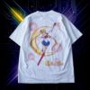 "月野うさぎピン/ セーラームーン" double side print tee