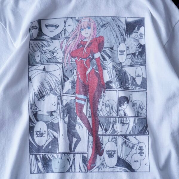 "ゼロツーのピンとコマ割り / ダーリンインザフランキス" print tee