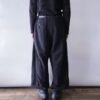 【W / W Remake】terotero black × glossy blue docking slacks