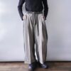 【W / W Remake】brown × beige docking slacks