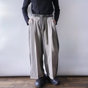 【W / W Remake】brown × beige docking slacks