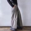 【W / W Remake】brown × beige docking slacks