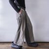 【W / W Remake】brown × beige docking slacks