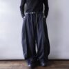 【W / W Remake】pinstripe × charcoal gray docking slacks