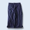【W / W Remake】pinstripe × charcoal gray docking slacks