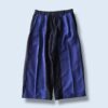 【W / W Remake】terotero black × glossy blue docking slacks