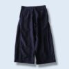 【W / W Remake】terotero black × glossy blue docking slacks