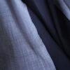 【W / W Remake】black gabardine × gray check docking slacks
