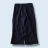 【W / W Remake】black gabardine × gray check docking slacks