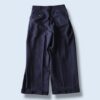 【W / W Remake】black × black gabardine docking slacks
