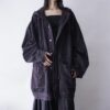 "後染めブラックのギミック満載デニムモッズコート"