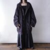 "後染めブラックのギミック満載デニムモッズコート"