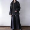 "黒にブラウンの最高配色3Dニット"