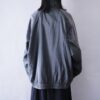 glossy silver switching blouson