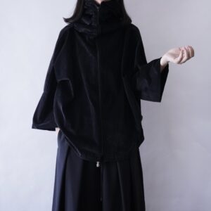 deformed black corduroy jacket