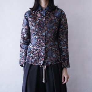 glossy China motif tracker jacket