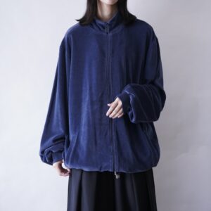【KING SIZE】oversized velours track jacket