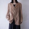 vintage check pattern tailoerd jacket