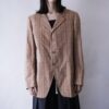 vintage check pattern tailoerd jacket