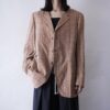 vintage check pattern tailoerd jacket