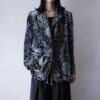 glossy paisley pattern velours tailored jacket
