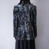 glossy paisley pattern velours tailored jacket