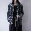 glossy paisley pattern velours tailored jacket