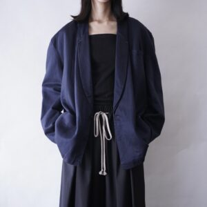 double lapel deformed short length tailored jacket