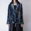 full graphic paisley pattern glossy easy tailoerd jacket