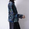 full graphic paisley pattern glossy easy tailoerd jacket