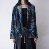 full graphic paisley pattern glossy easy tailoerd jacket