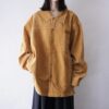 oversized mustard color like velours flocky tracker jacket