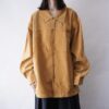 oversized mustard color like velours flocky tracker jacket