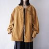 oversized mustard color like velours flocky tracker jacket