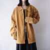 oversized mustard color like velours flocky tracker jacket