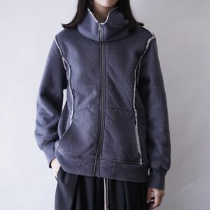 super high neck like sailor collar jacket