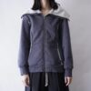 super high neck like sailor collar jacket