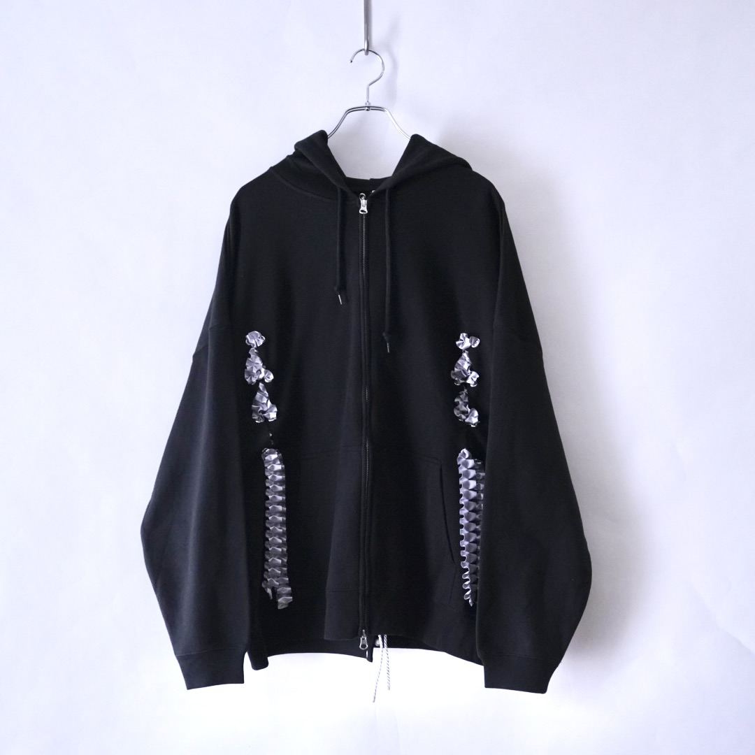 【Remake / Lace-up】front frill & back lace parka