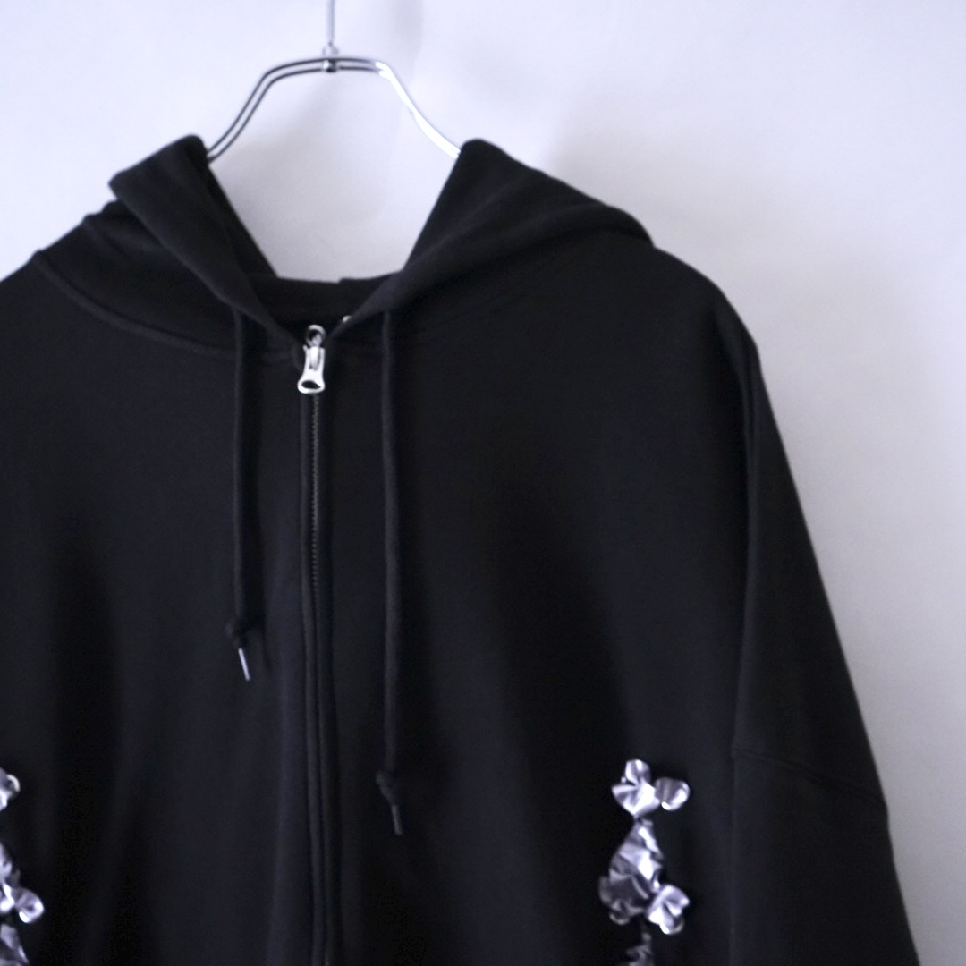 【Remake / Lace-up】front frill & back lace parka