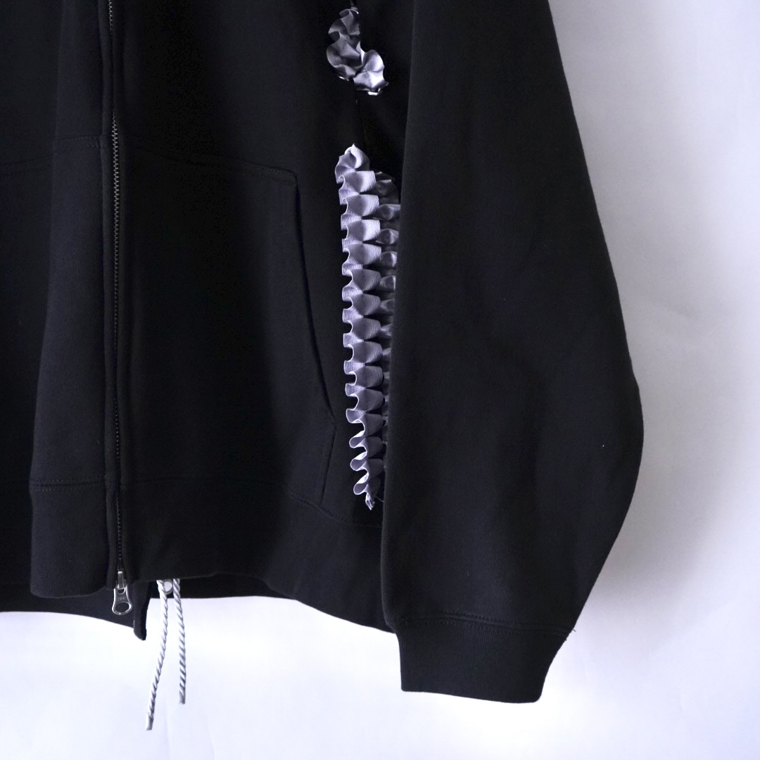 【Remake / Lace-up】front frill & back lace parka