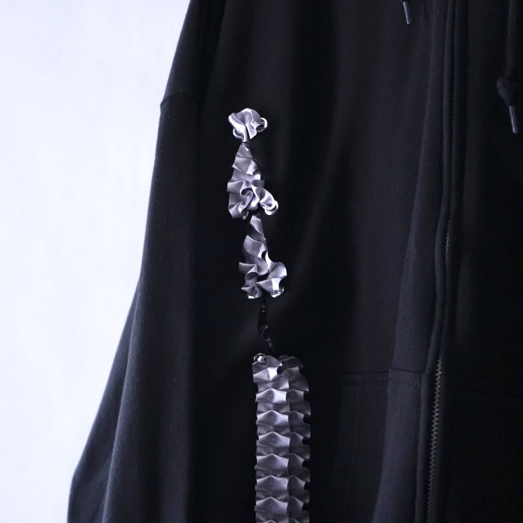 【Remake / Lace-up】front frill & back lace parka