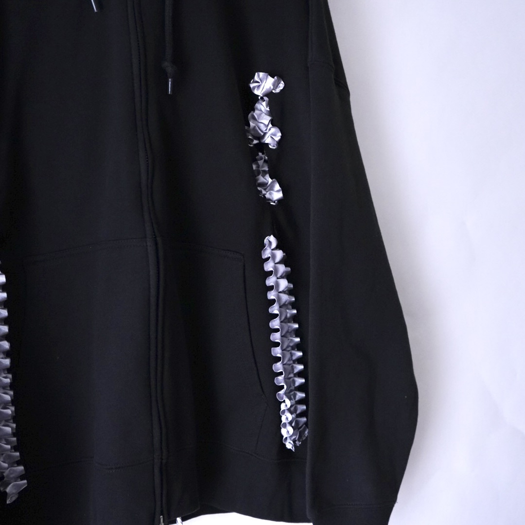 【Remake / Lace-up】front frill & back lace parka