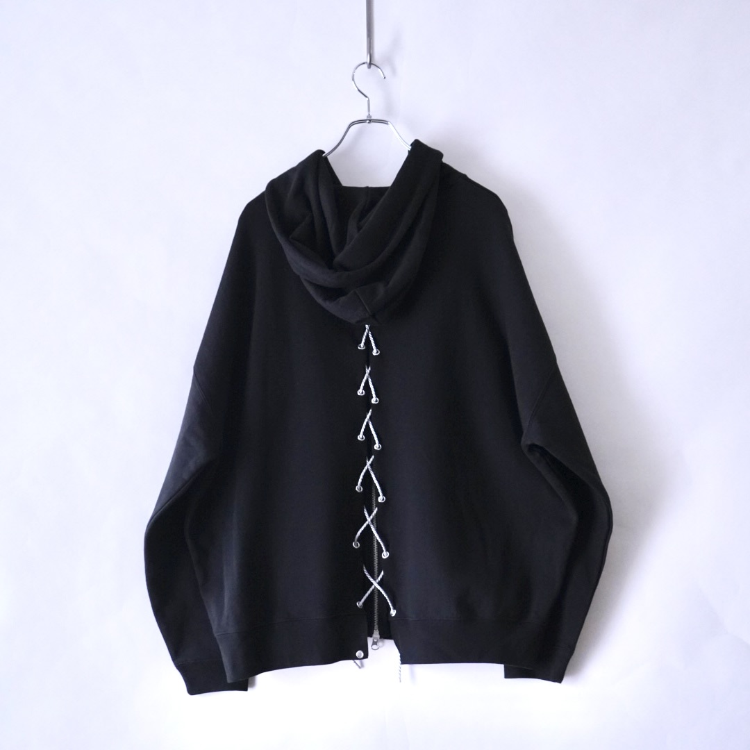 【Remake / Lace-up】front frill & back lace parka