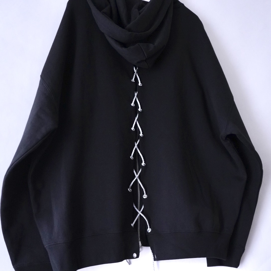 【Remake / Lace-up】front frill & back lace parka