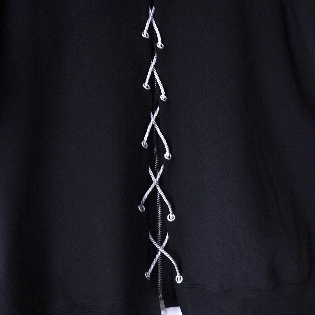 【Remake / Lace-up】front frill & back lace parka