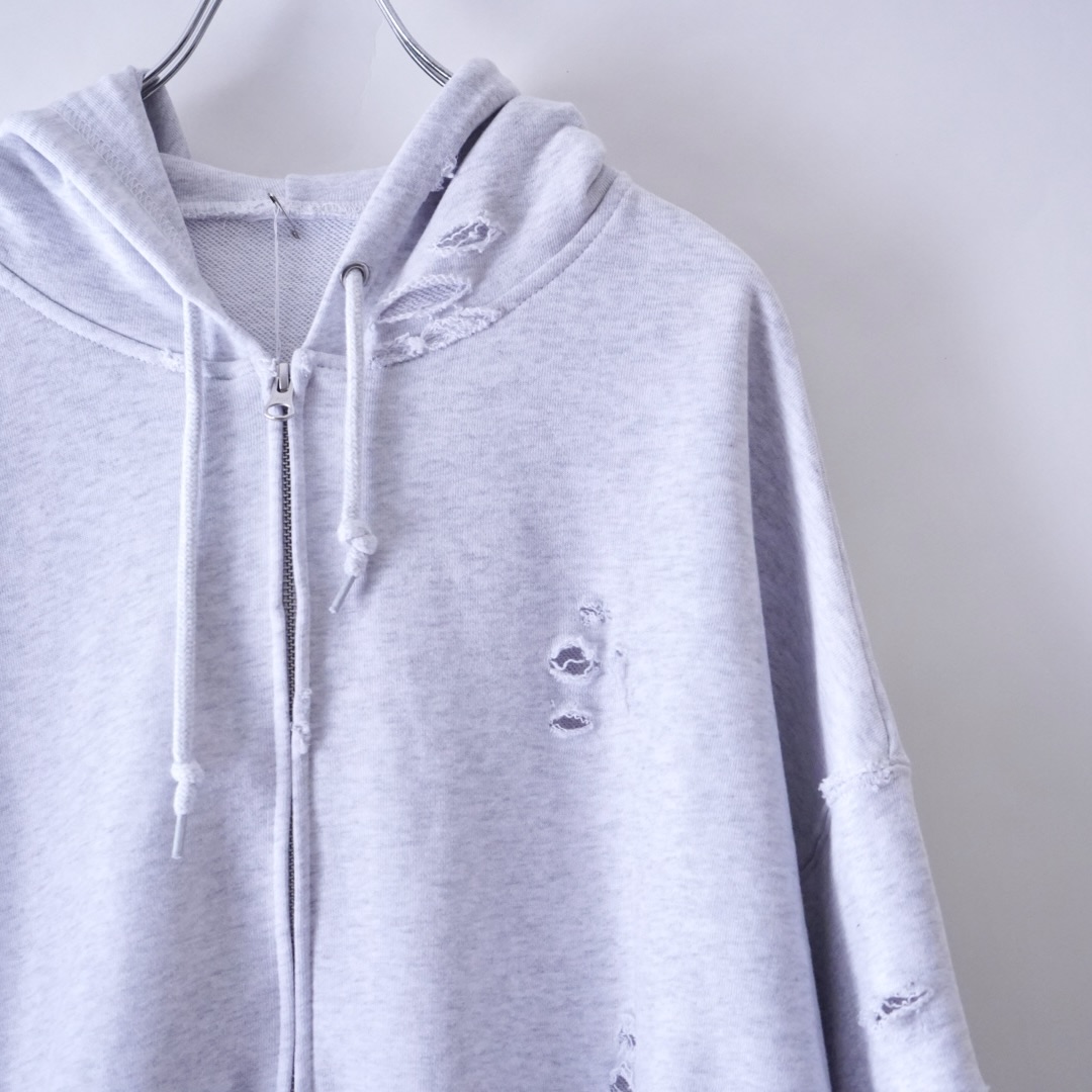 【Remake / Lace-up】asymmetry side lace up parka