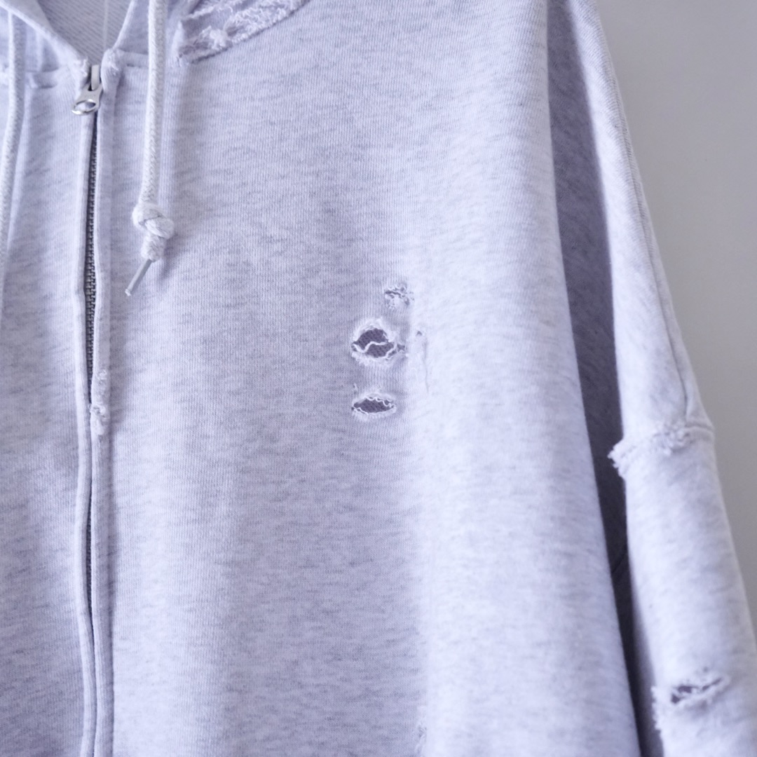 【Remake / Lace-up】asymmetry side lace up parka