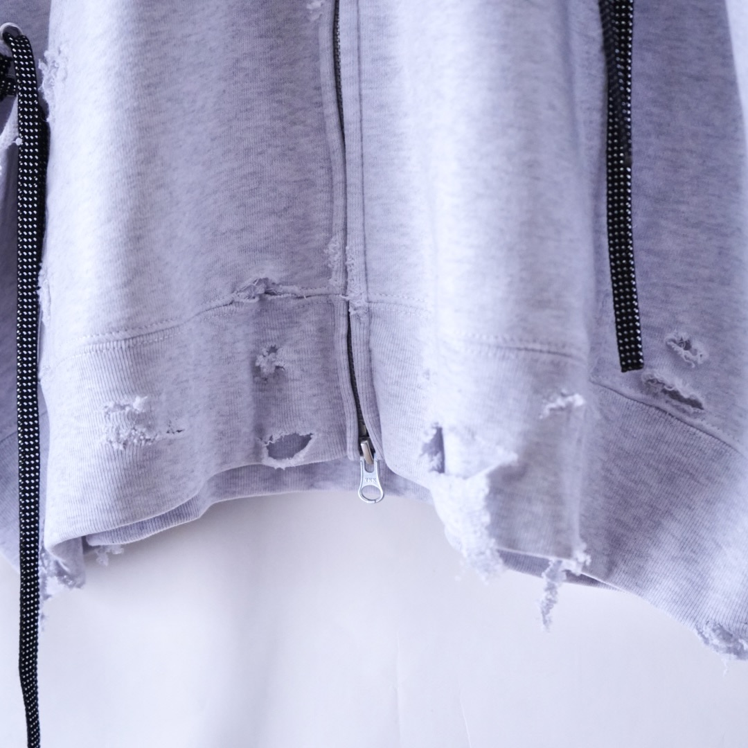 【Remake / Lace-up】asymmetry side lace up parka